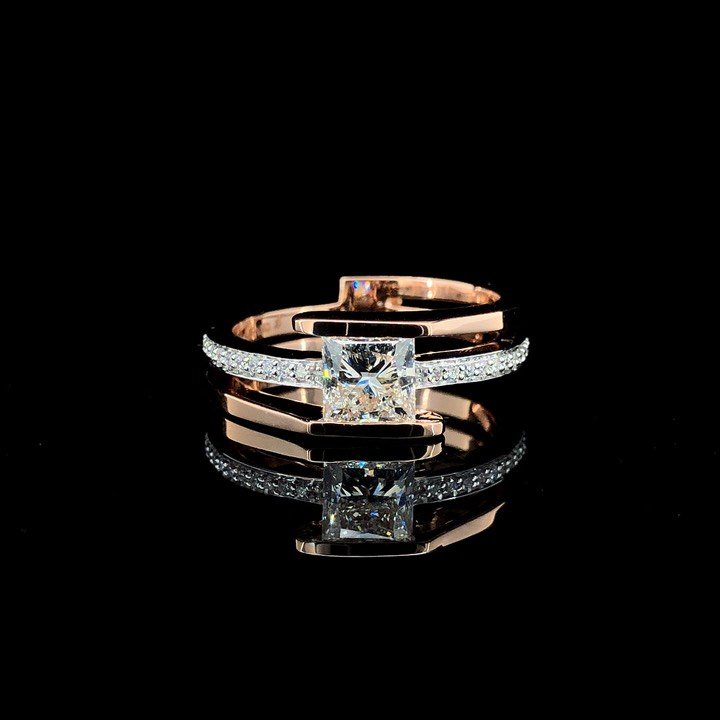 1 carat classic halo lab-grown diamond ring in rose gold — from our collection
