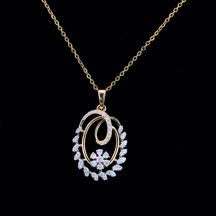 Classic solitaire lab-grown diamond pendant on a gold chain — from our collection